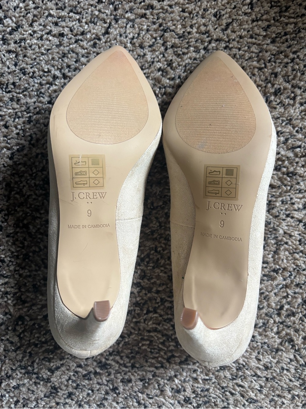 J. Crew Light Beige Pointed Toe Heels